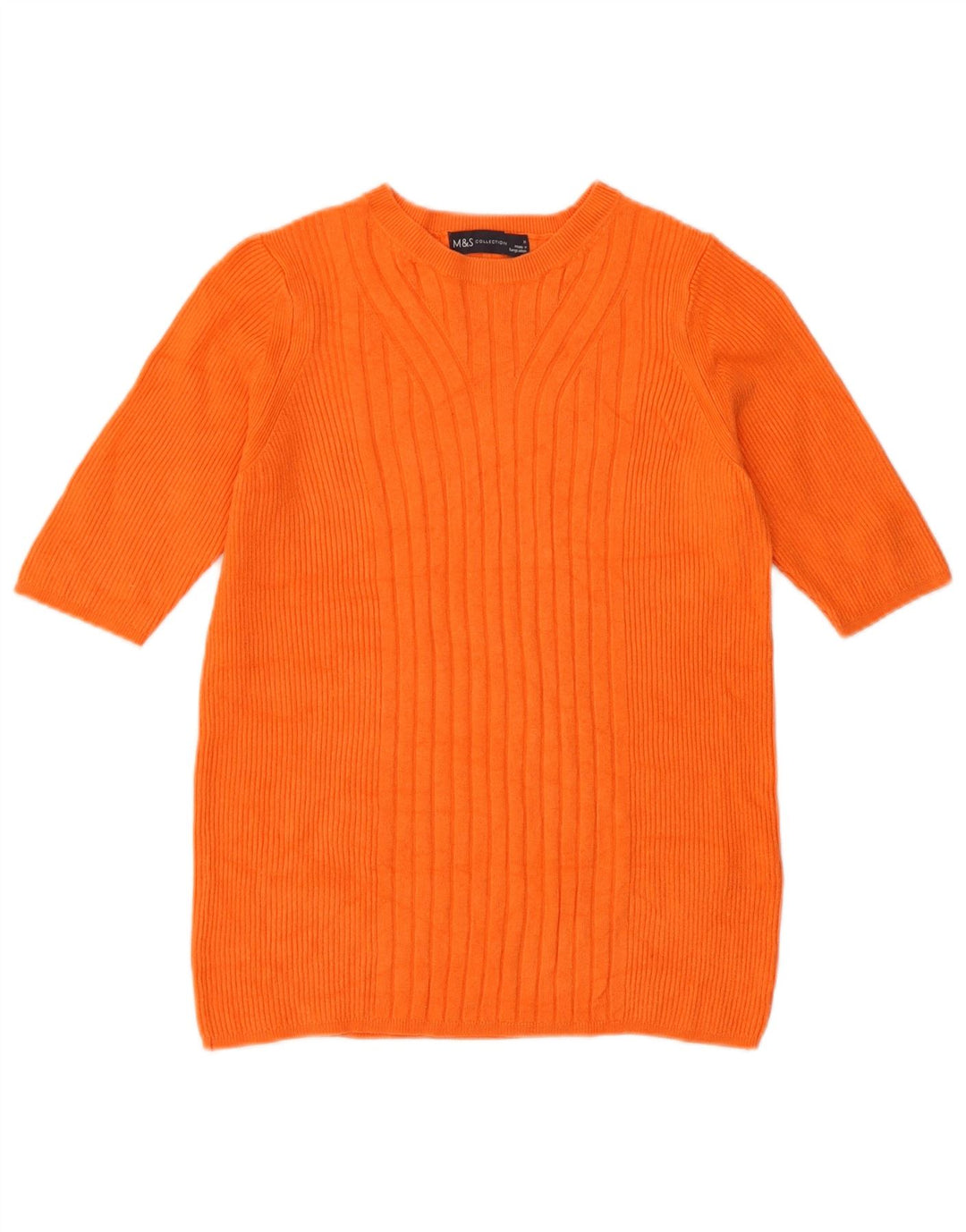 Maglione maglione girocollo da donna Marks & Spencer UK 12 arancione medio