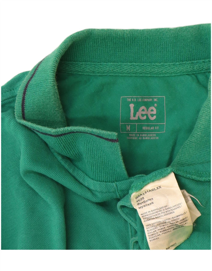 Polo Lee da uomo vestibilità regolare in cotone verde medio