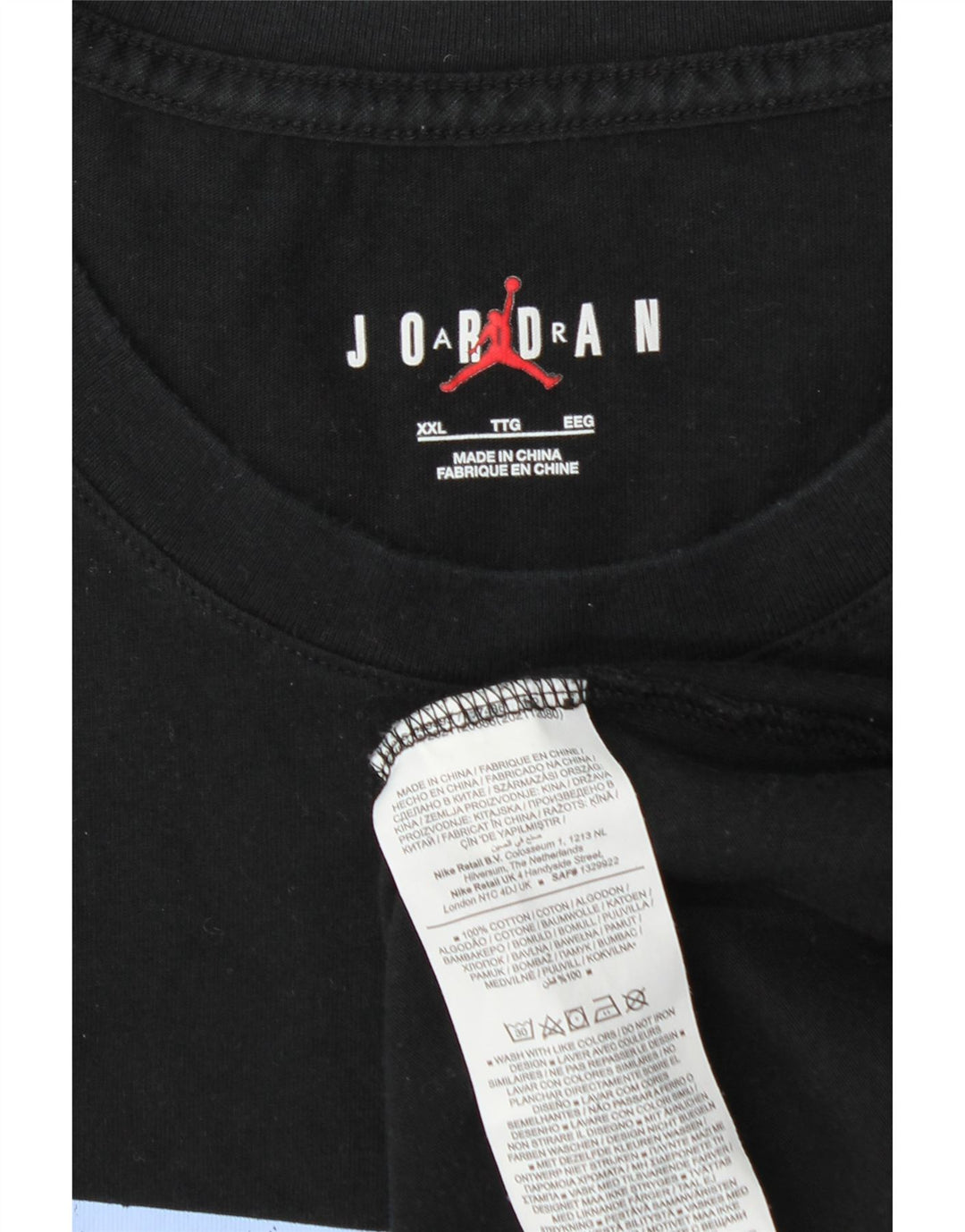 T-shirt grafica da uomo Jordan Top 2XL in cotone nero