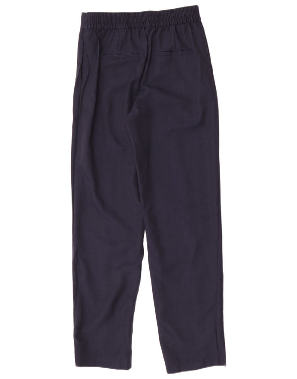 Pantaloni casual da donna Marks & Spencer UK 8 piccoli W26 L29 blu navy
