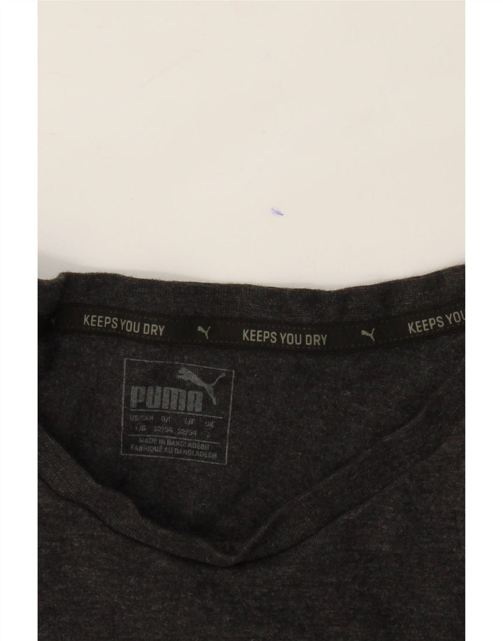 PUMA Mens Graphic T-Shirt Top Large Grey Vintage Puma and Second-Hand Puma from Messina Hembry 