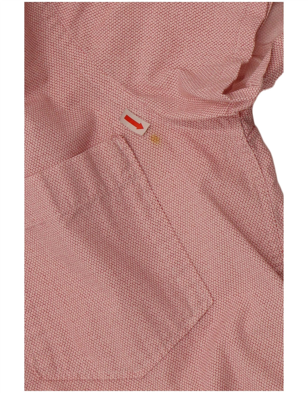 Camicia slim fit a maniche corte da uomo Tommy Hilfiger in cotone maculato rosso medio