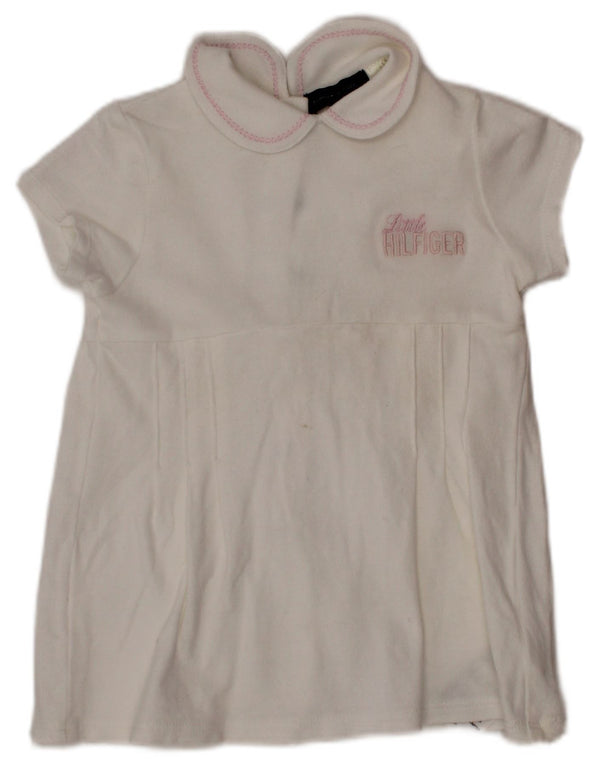 TOMMY HILFIGER Abito a trapezio con grafica per neonata 6-9 mesi in cotone bianco