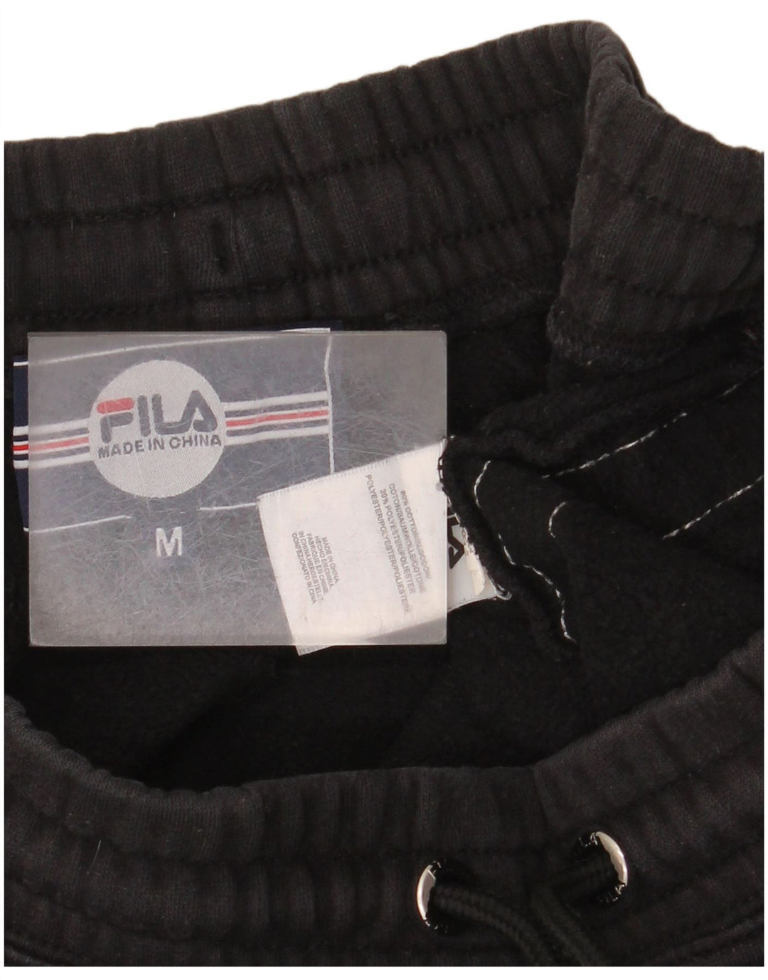 Pantaloni da tuta grafica da uomo Fila Joggers cotone medio nero