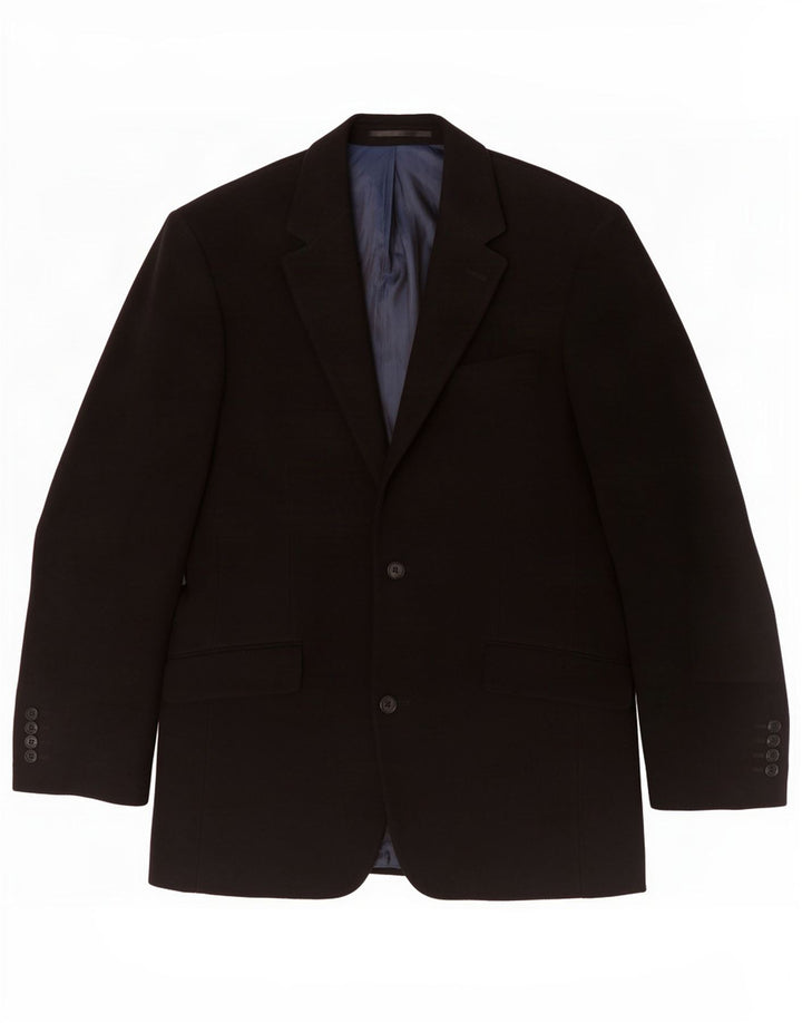 Giacca blazer da uomo a 2 bottoni Daniel Hechter UK 38 cotone nero medio