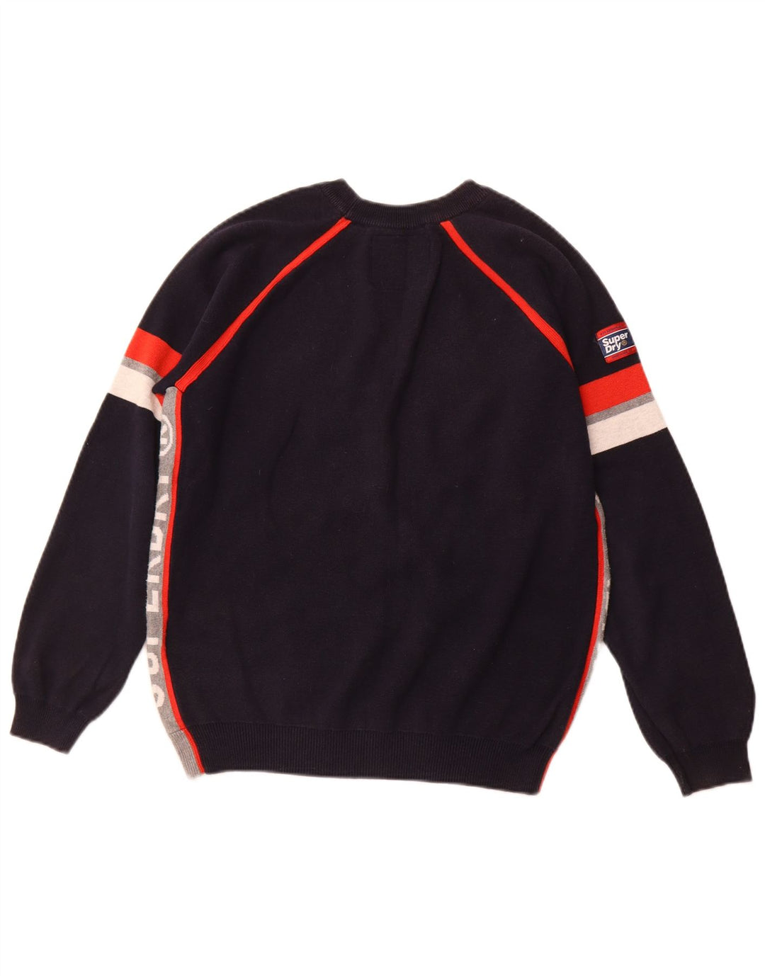 Maglione maglione girocollo da donna SUPERDRY UK 14 blu navy medio