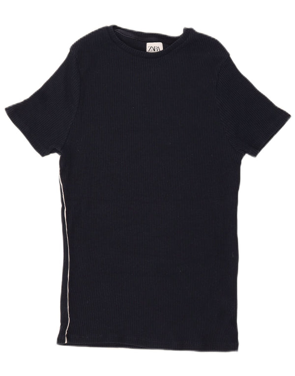T-shirt Zara da uomo Top medio blu navy