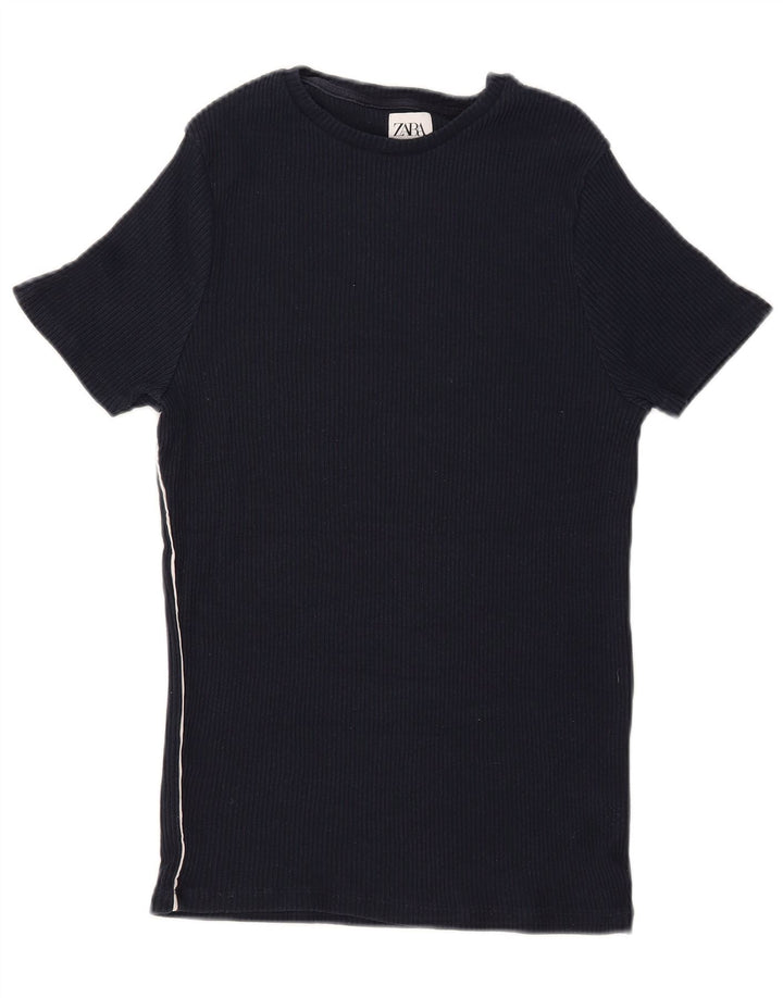 T-shirt Zara da uomo Top medio blu navy
