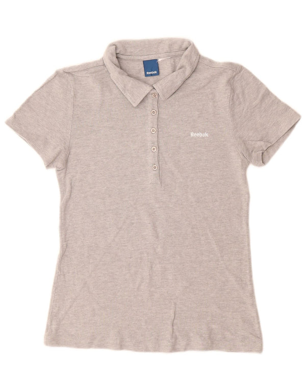 Polo REEBOK da donna UK 8 piccola grigia