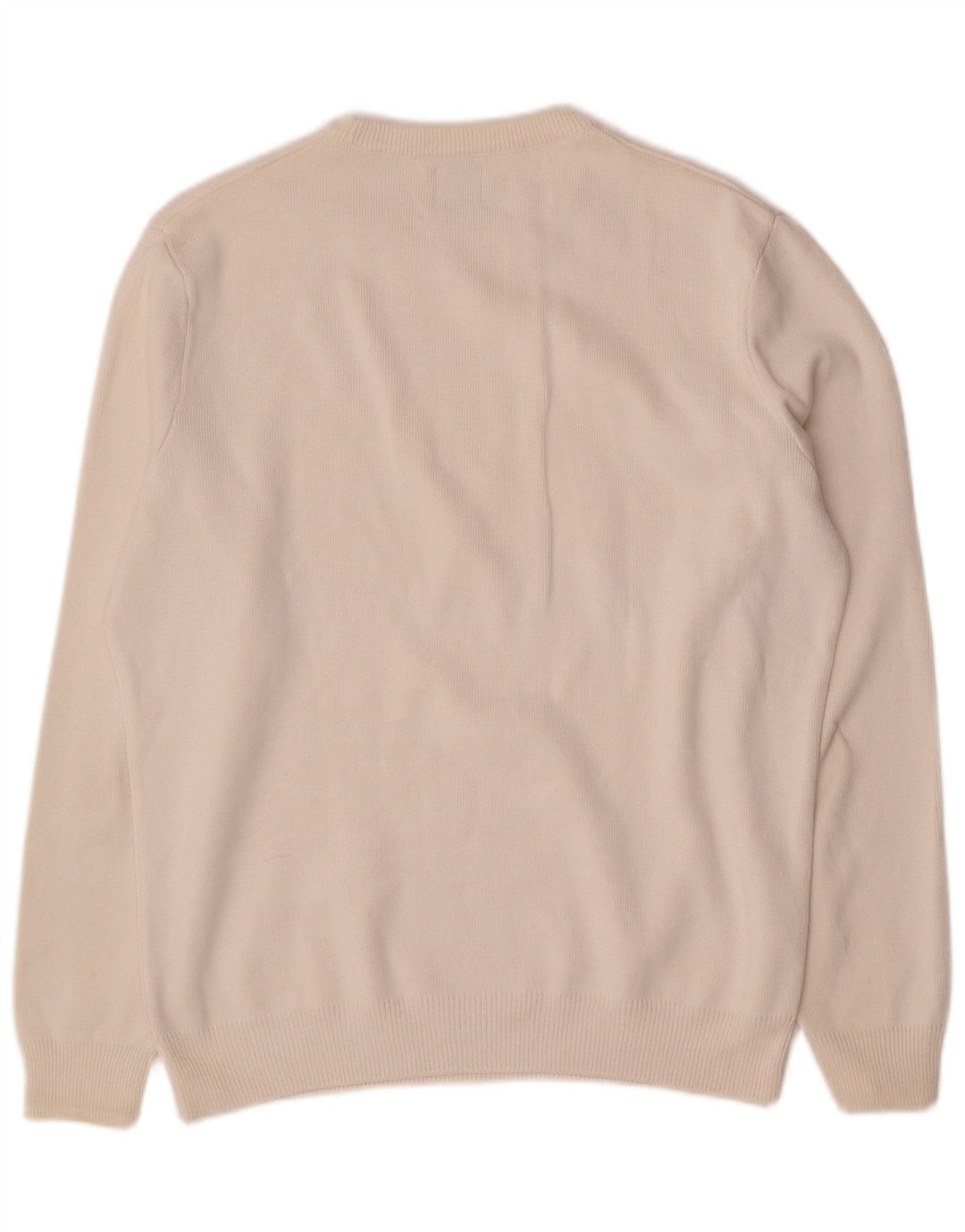 Maglione maglione girocollo da uomo Zara in cotone bianco sporco medio