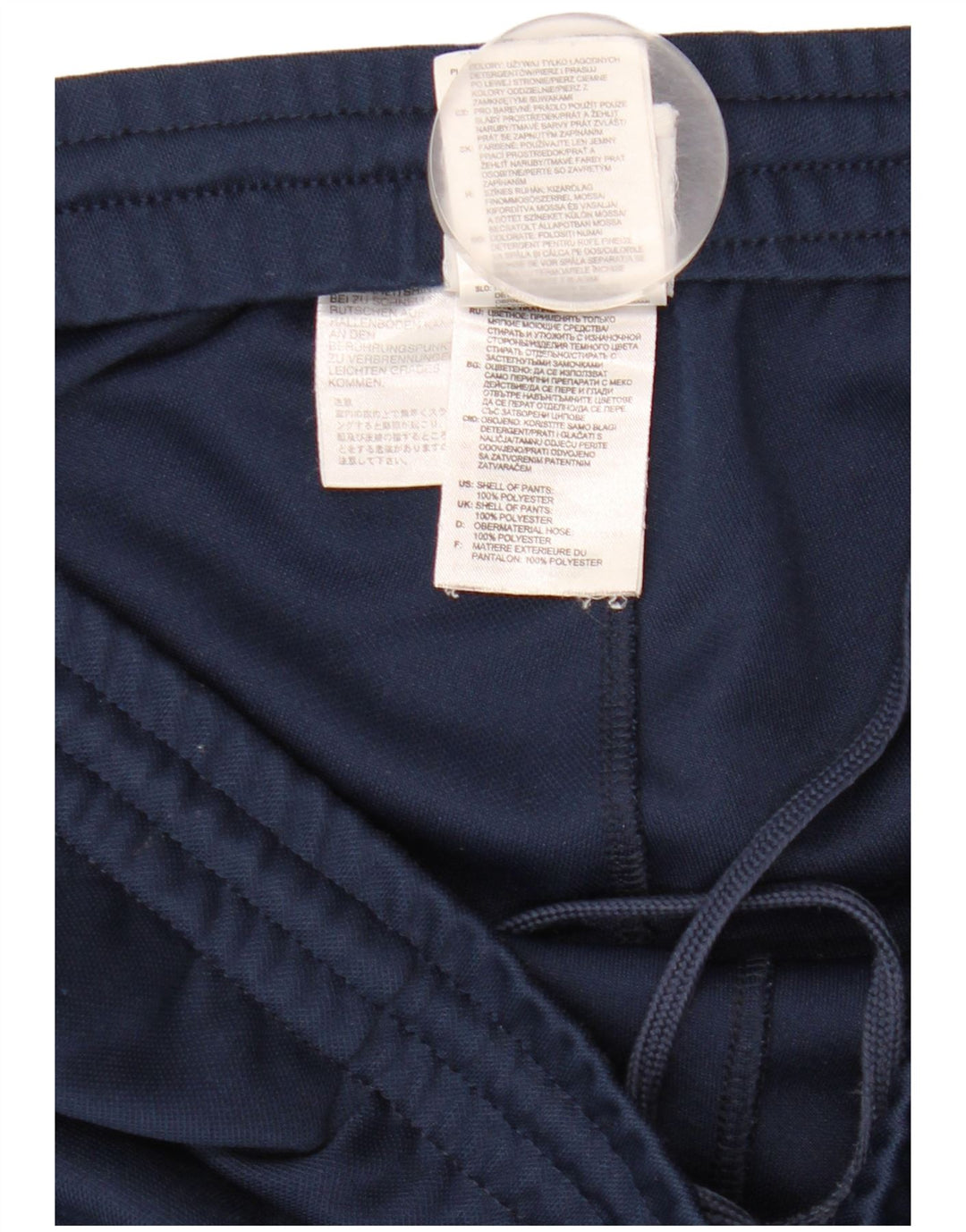 Pantaloni da tuta da uomo Adidas UK 44/46 Large Blu Navy Poliestere