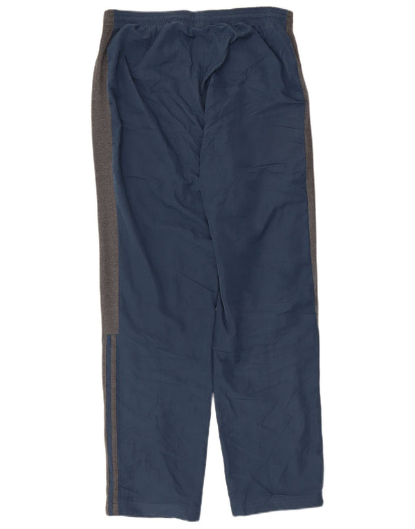Pantaloni da tuta da uomo Adidas Medium in poliestere color block blu navy
