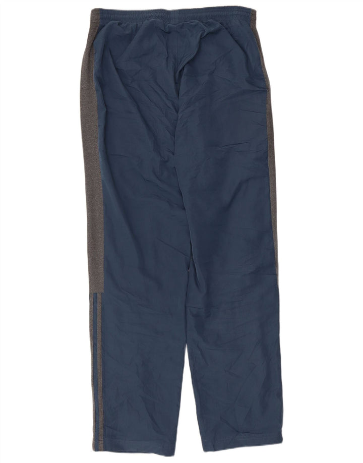 Pantaloni da tuta da uomo Adidas Medium in poliestere color block blu navy