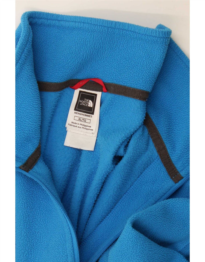 Maglione in pile da uomo The North Face con zip e collo XL in poliestere blu