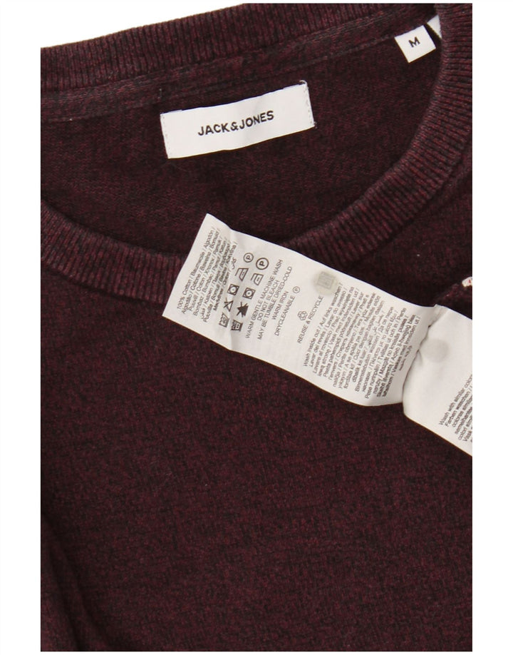 JACK & JONES Maglione maglione girocollo da uomo in cotone bordeaux medio