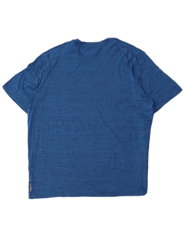 T-shirt da uomo EDDIE BAUER Top XL poliestere chiazzato blu