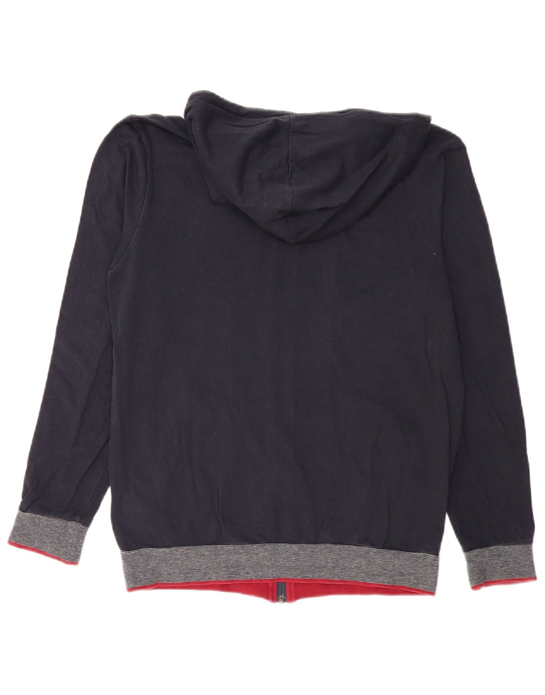 Maglione con cappuccio e zip da uomo HUGO BOSS piccolo in cotone blu navy