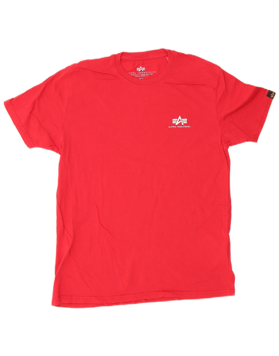 T-shirt da uomo Alpha Industries Top in cotone rosso medio