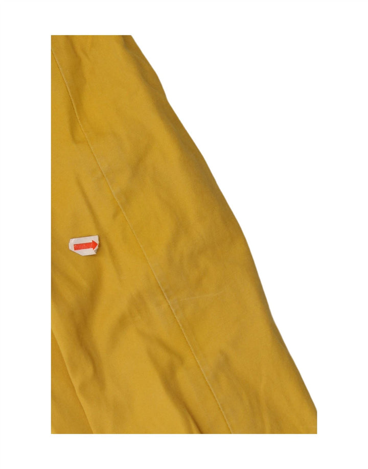 JOULES Giacca antipioggia con cappuccio da donna UK 8 piccola in cotone giallo