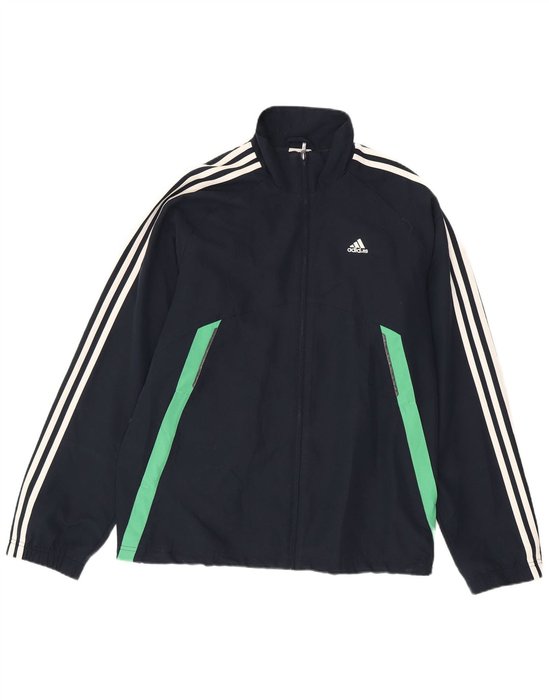 Giacca da tuta da uomo Adidas UK 38/40 Medium Blu Navy Colourblock