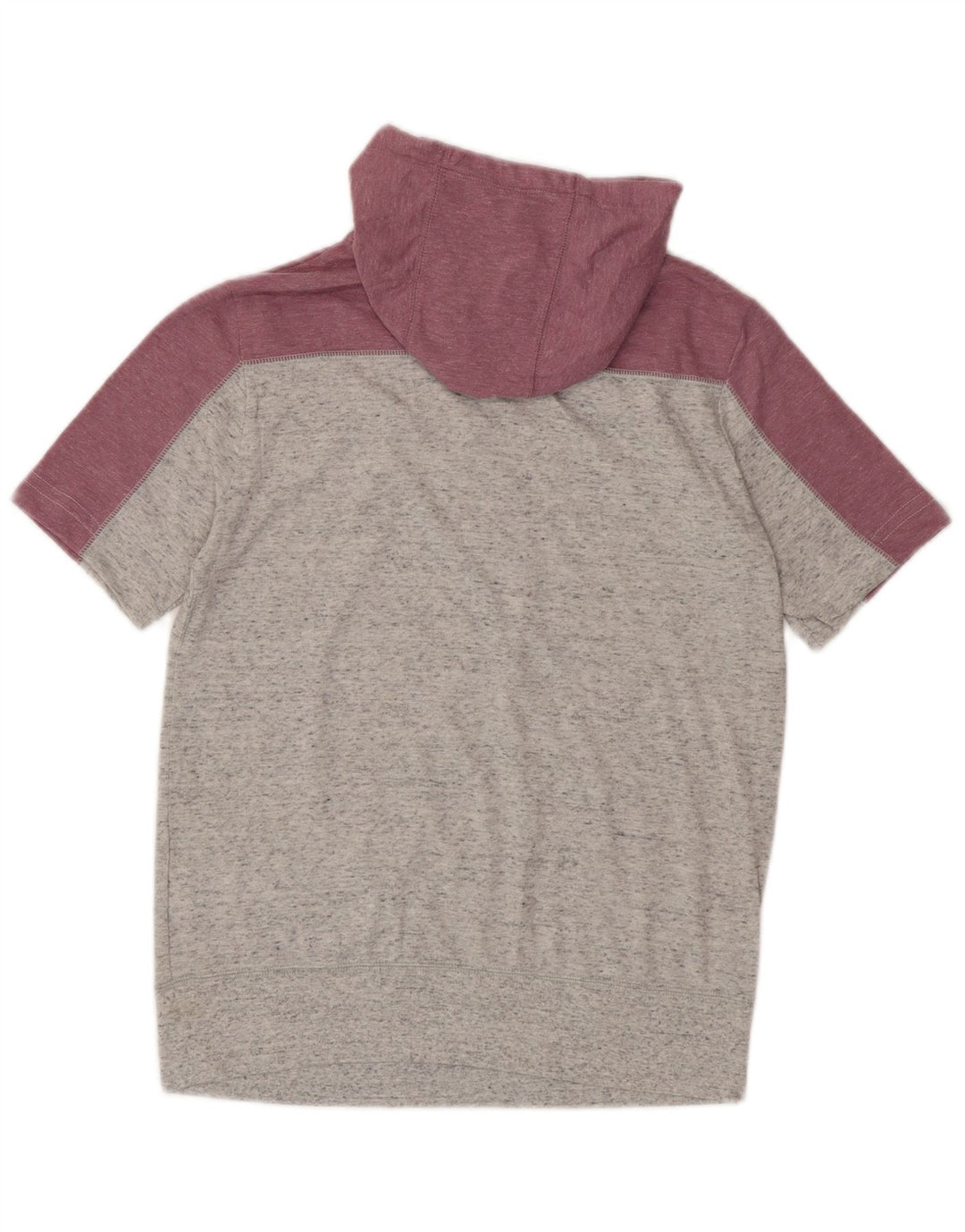 Felpa con cappuccio grafica Nike da donna UK 10 Small in cotone color block grigio