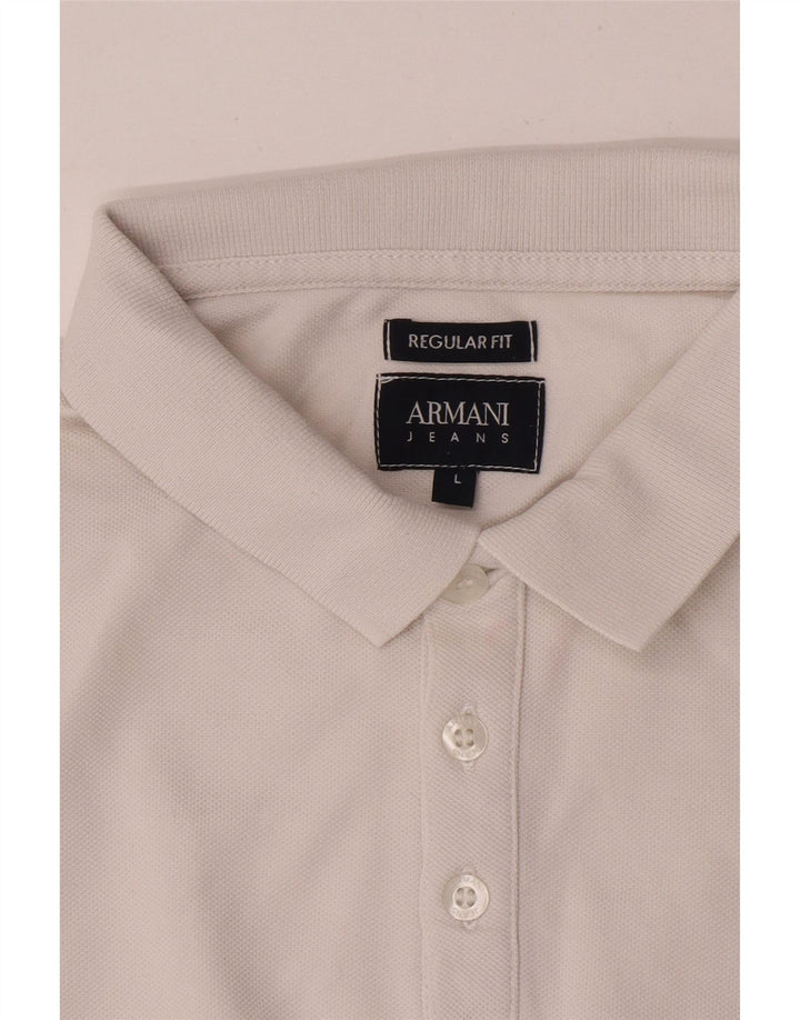 Polo Armani Jeans da ragazzo vestibilità regolare 15-16 anni grande bianca