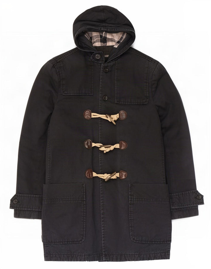 Montgomery con cappuccio da uomo Zara UK 36 piccolo in cotone blu navy
