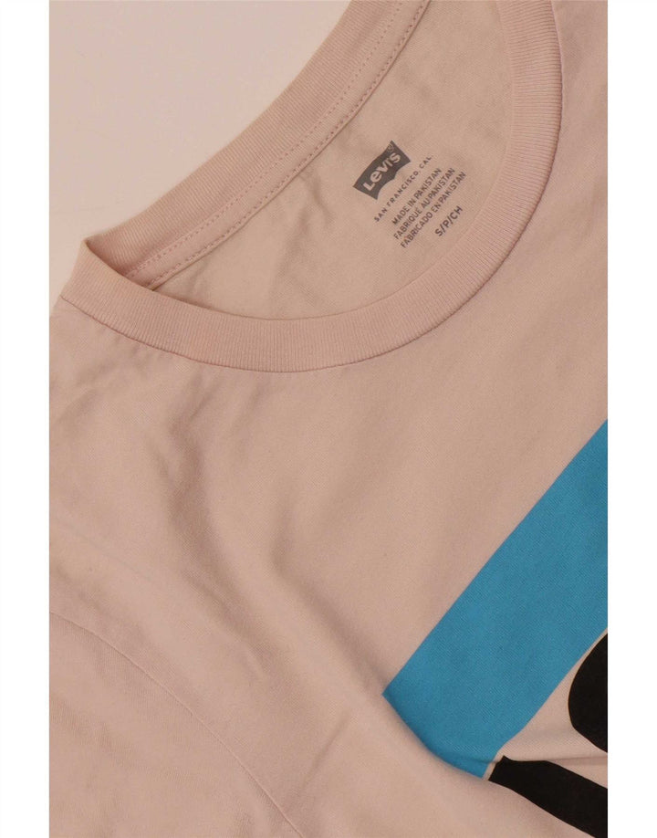 T-shirt grafica da donna Levi's Top UK 10 Small Rosa