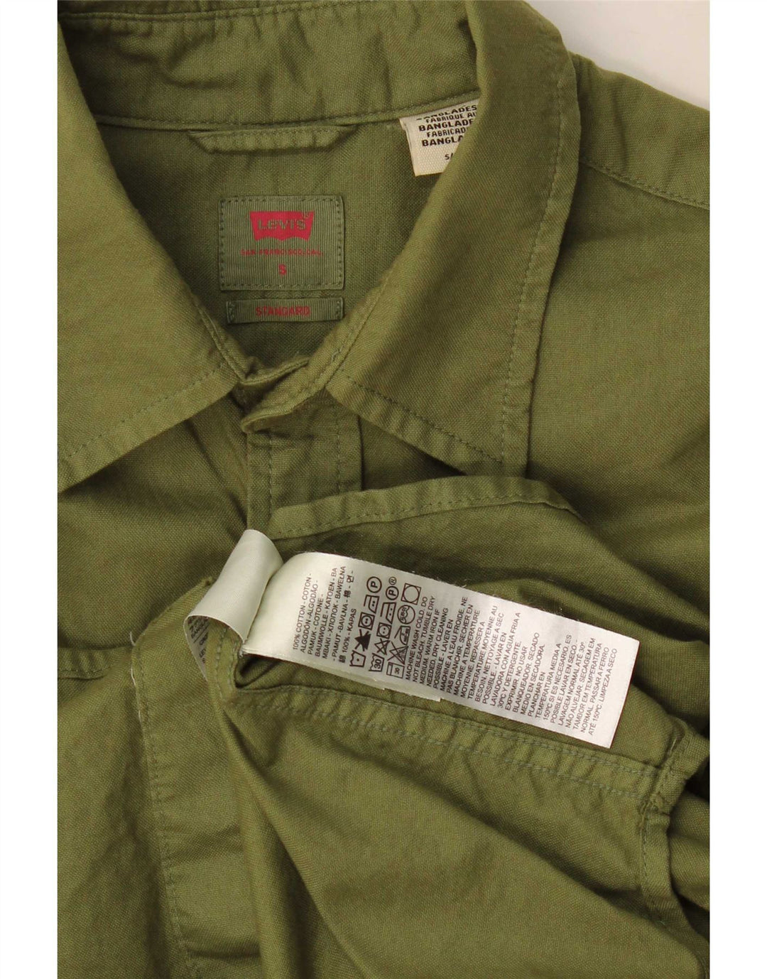 Camicia Levi's da uomo con vestibilità standard, piccola, in cotone kaki