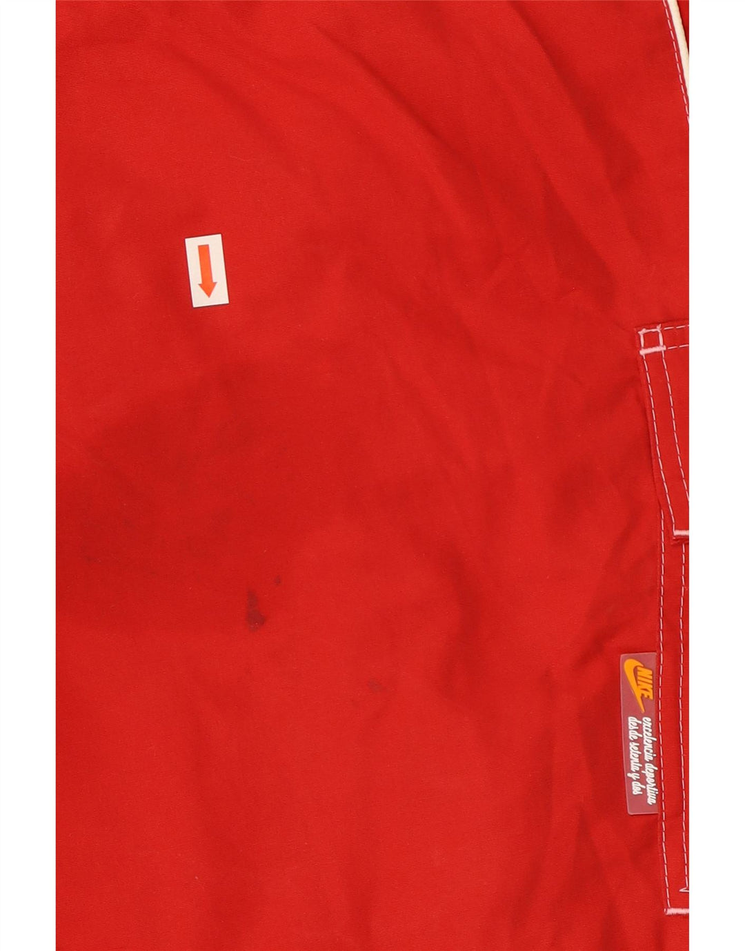 Pantaloncini da bagno Nike da uomo in cotone rosso medio