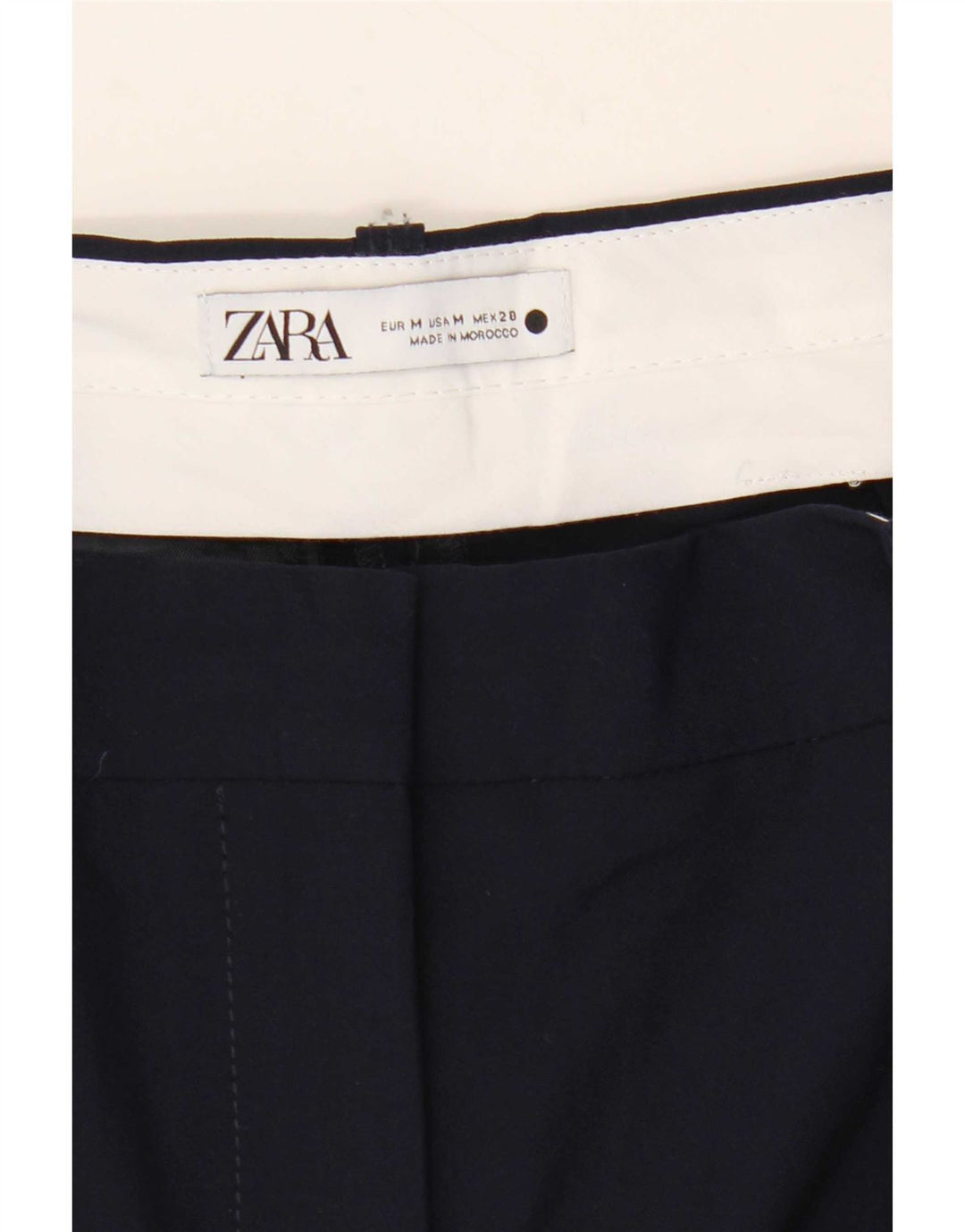 Pantaloni chino con pegging da donna Zara medi W30 L26 blu navy