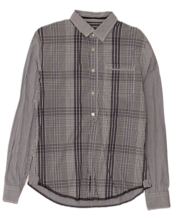 Camicia da uomo Calvin Klein Jeans in cotone a quadri blu medio