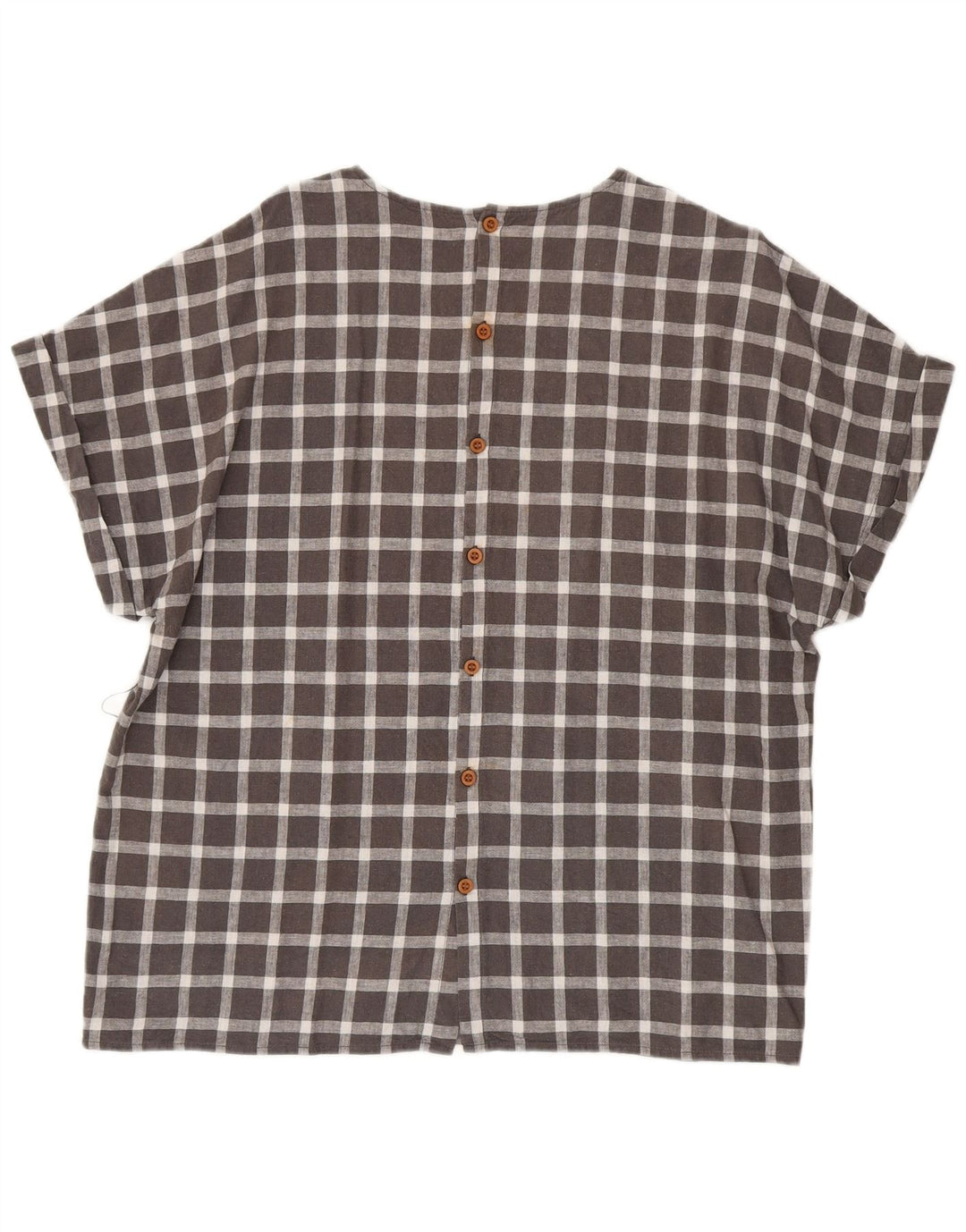 Camicia oversize a maniche corte da donna Zara, camicetta UK 14 grigio medio a quadri