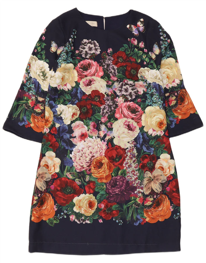 Abito a trapezio da donna con maniche a 3/4 Hobbs UK 12 medio floreale multicolore