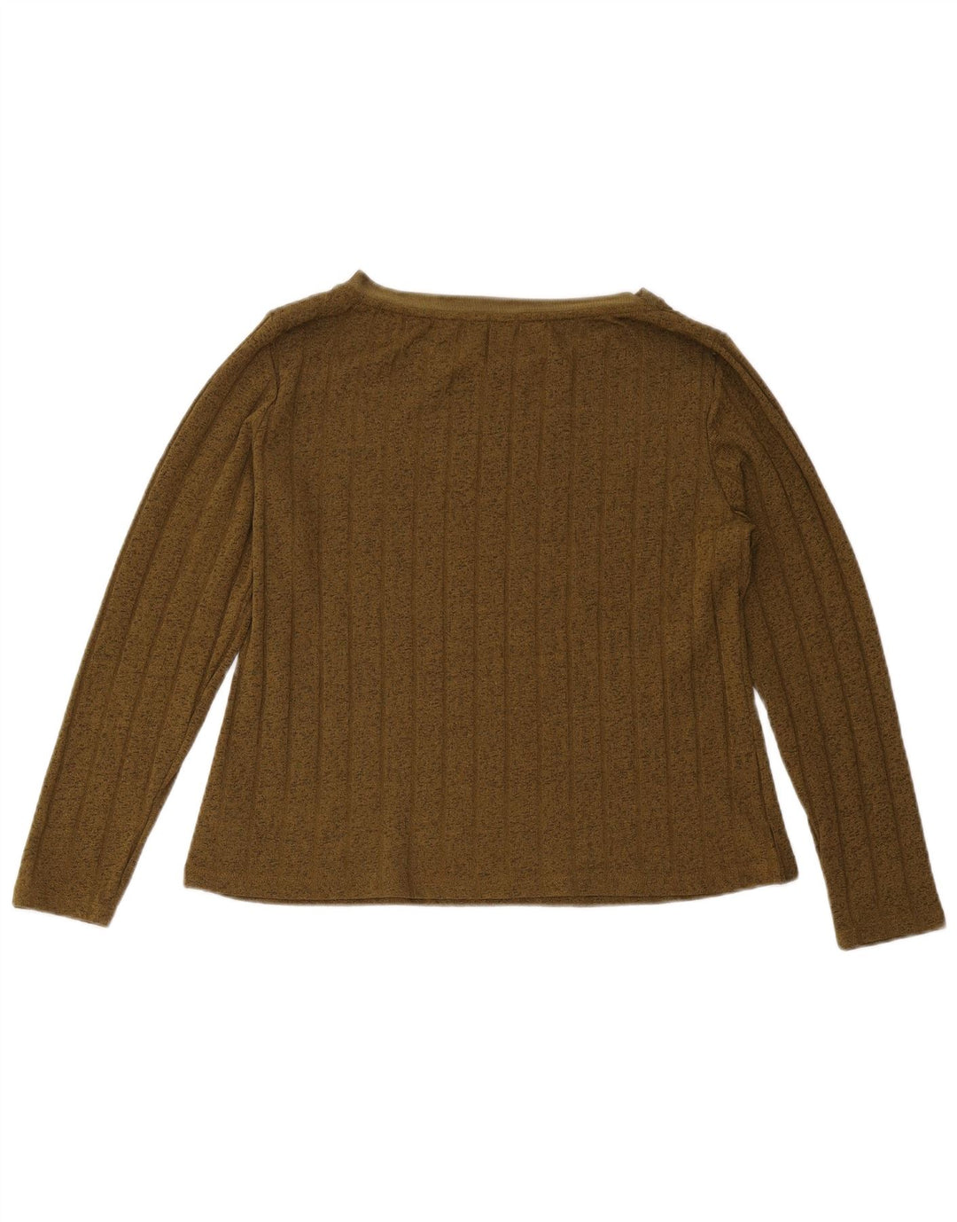 Marks & Spencer Top da donna a maniche lunghe UK 12 Poliestere kaki medio