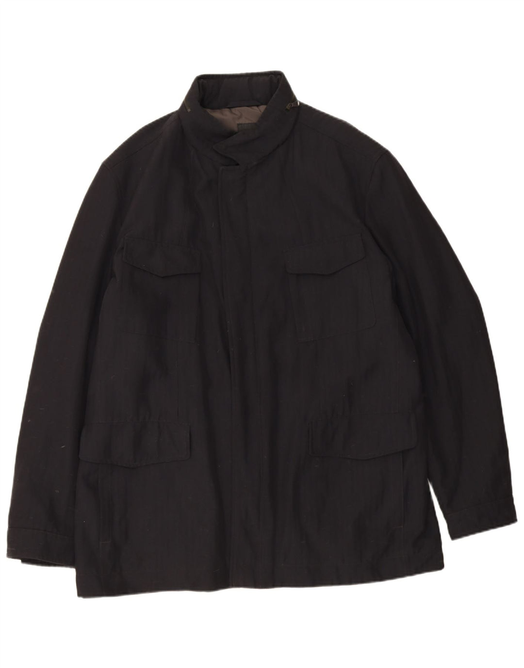 Giacca a vento da uomo Hugo Boss IT 56 3XL Lana vergine nera