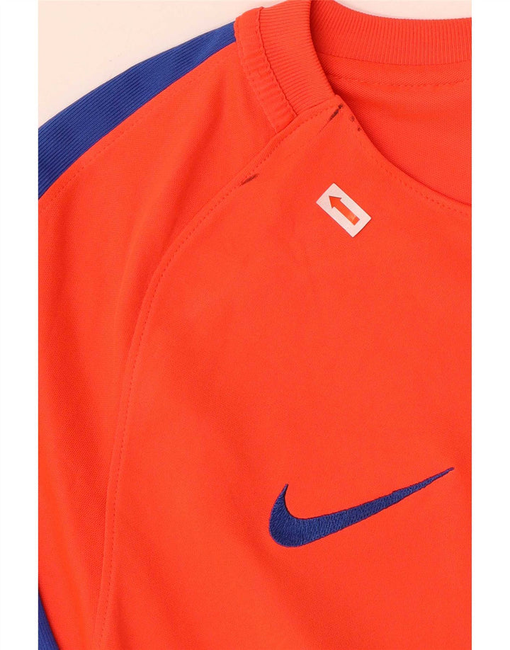 T-shirt grafica da uomo Nike Barcelona Top grande in poliestere color block arancione