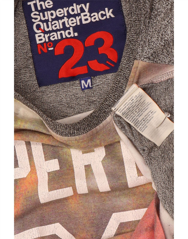 T-shirt grafica da uomo Superdry Top in cotone grigio medio
