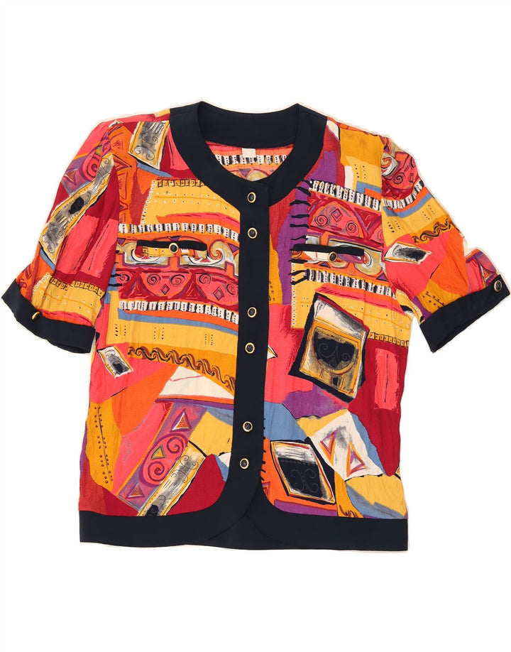 VINTAGE Womens Shirt Blouse IT 46 Large Multicoloured Geometric Vintage Vintage and Second-Hand Vintage from Messina Hembry 