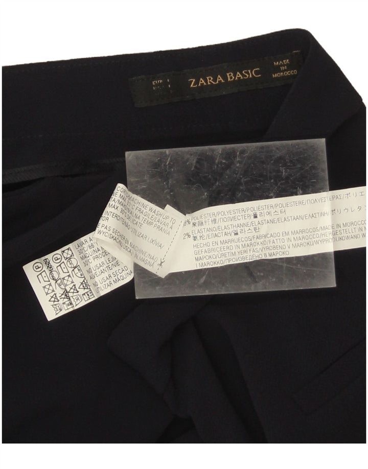 Pantaloncini chino da donna Zara grandi W32 poliestere blu navy
