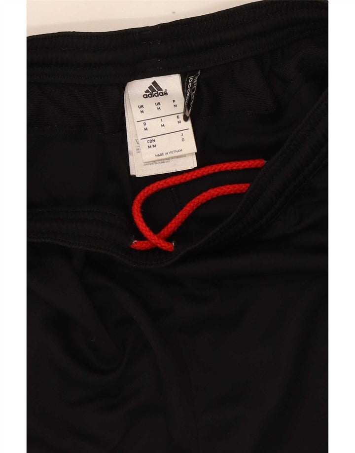 Pantaloncini sportivi Adidas da uomo Manchester United, poliestere nero medio
