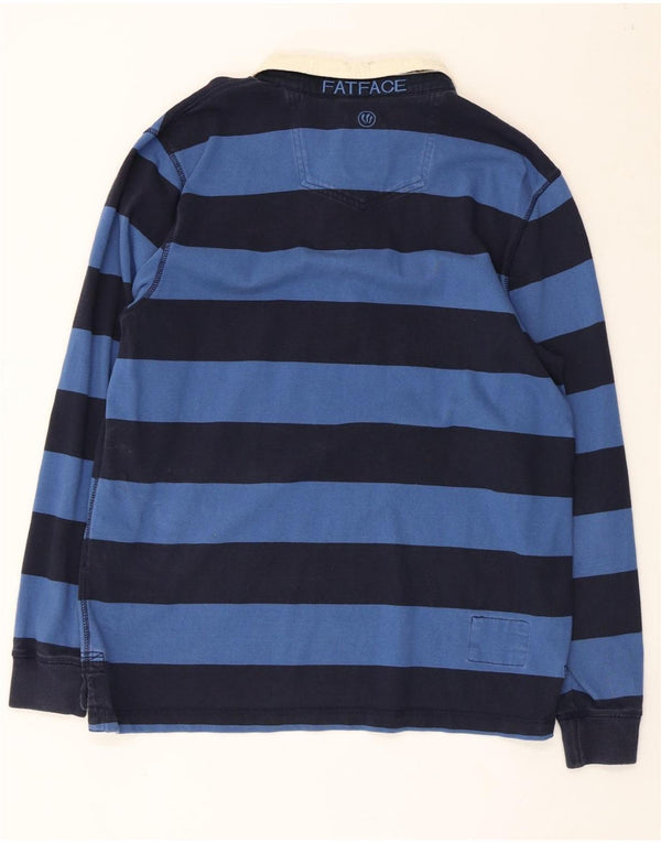 Polo da rugby da uomo a maniche lunghe FAT FACE XL in cotone a righe blu