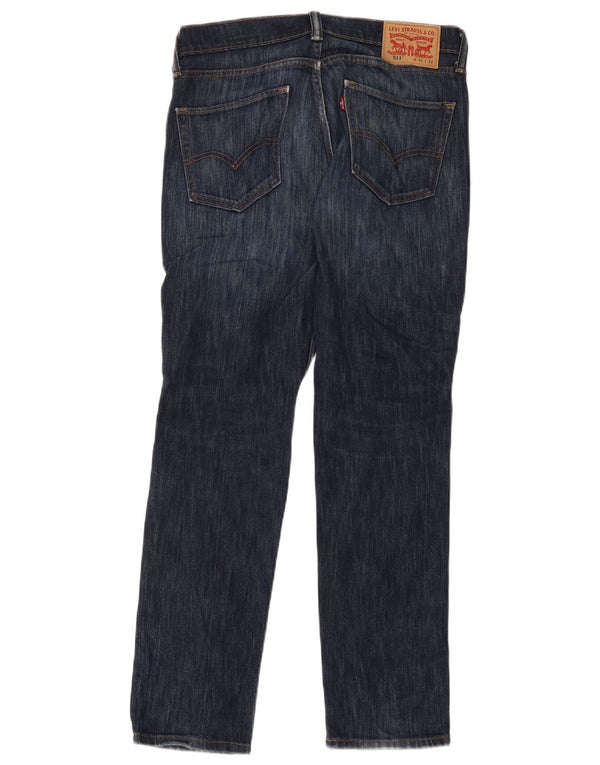 Levi's Uomo 511 Slim Jeans W32 L32 Cotone Blu Navy