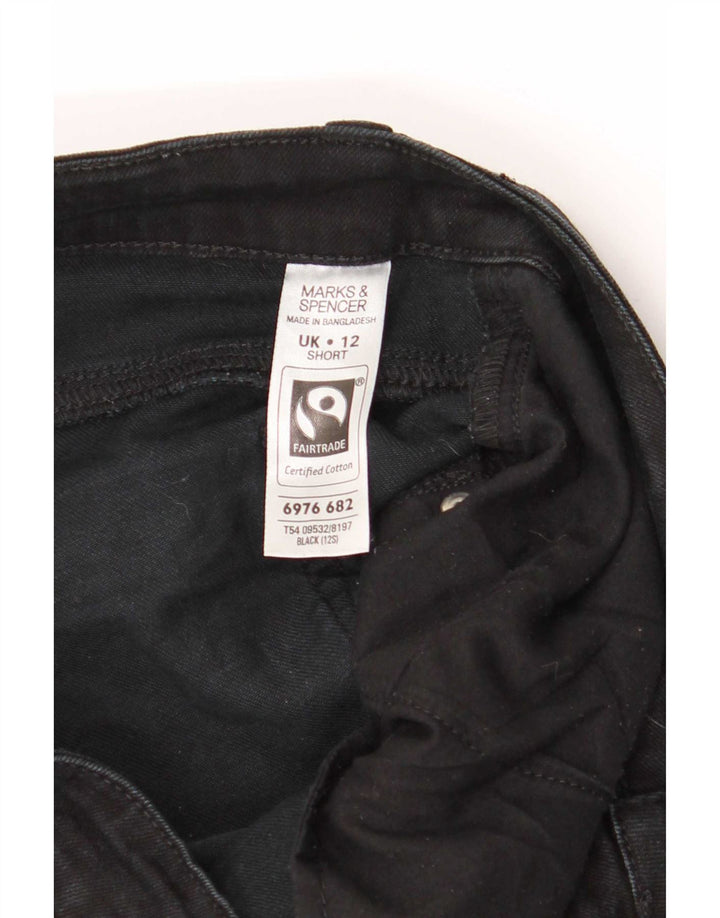 Jeans bootcut corti da donna Marks & Spencer UK 12 medio W34 L27 neri
