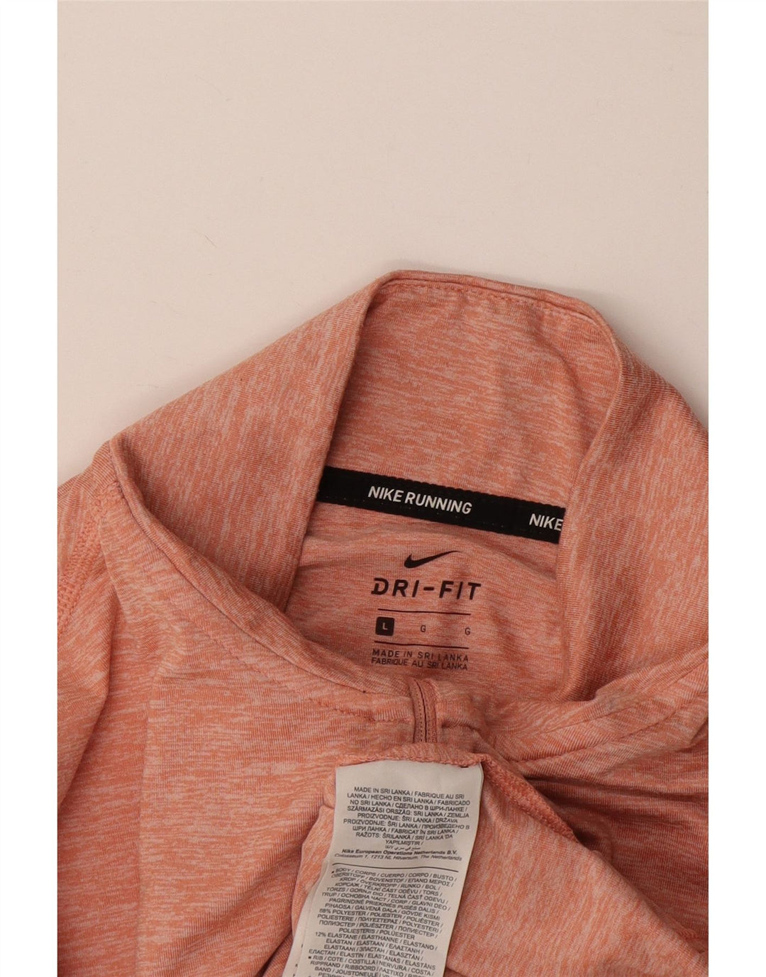 NIKE Top da tuta pullover Dri Fit da donna UK 16 Large Rosa screziato