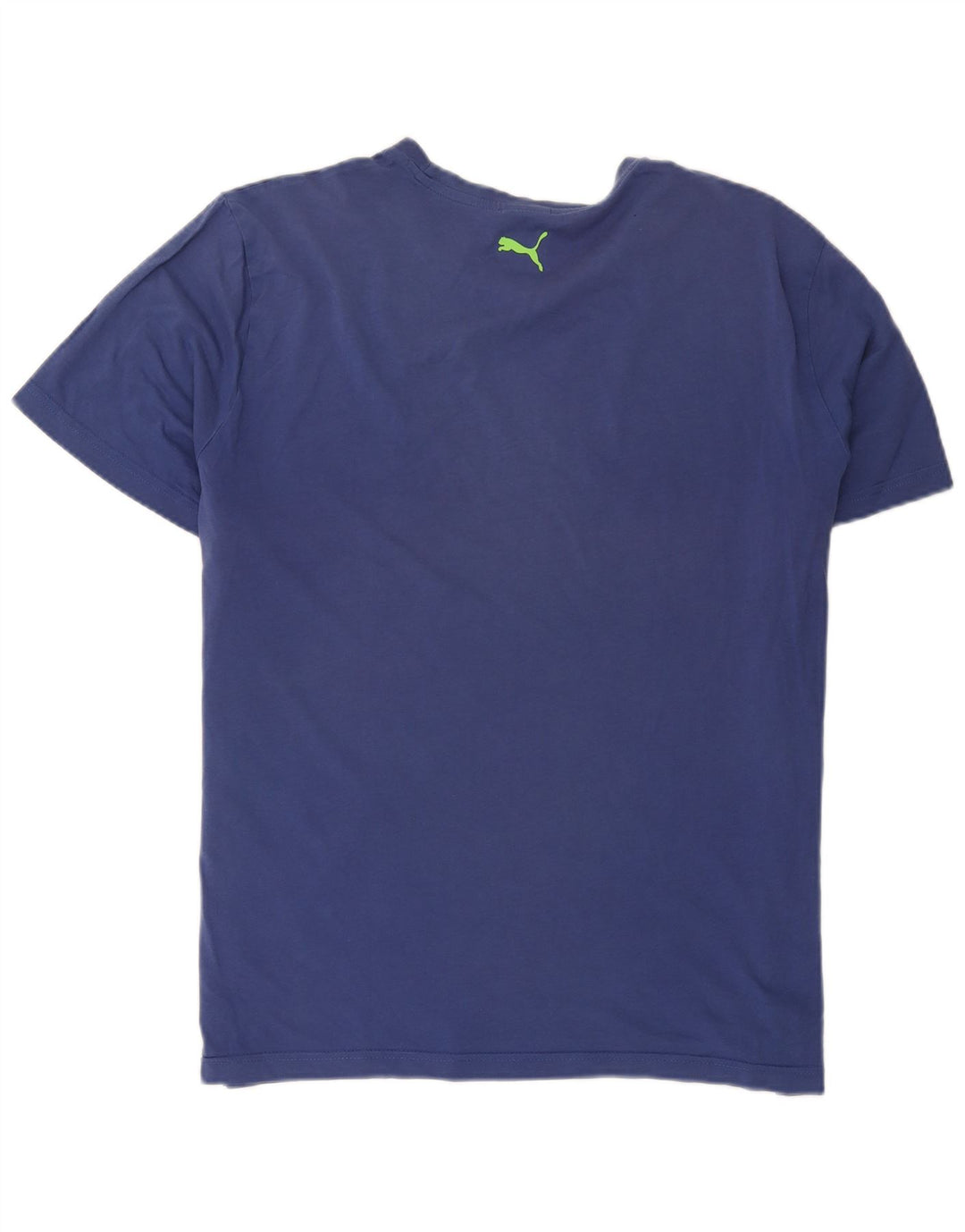 T-shirt grafica da uomo Puma Top XL in cotone blu