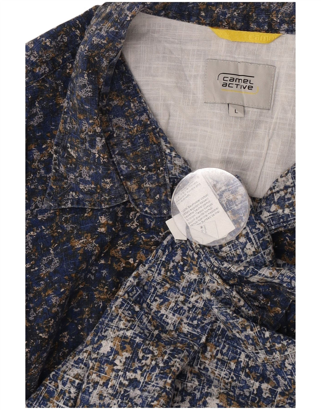 Camicia da uomo Camel Active Grande cotone floreale blu navy
