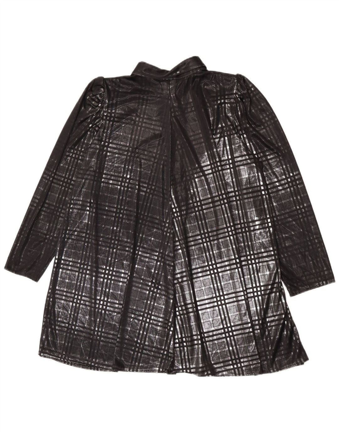 Nuova camicetta trasparente da donna Fast Fast EU 44 XL poliestere nero a quadri