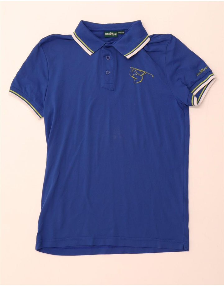 Polo da uomo CHERVO IT 46 Small Blu Nylon