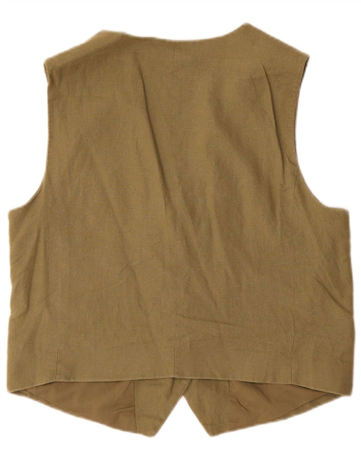 Gilet Zara da donna UK 14 cotone kaki medio